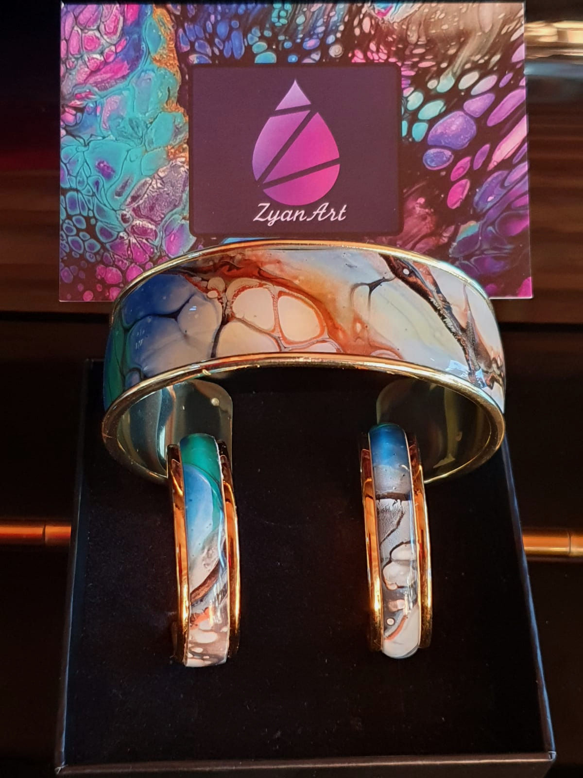 Créoles et bracelet en laiton doré