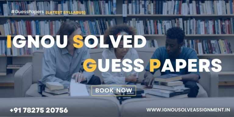 IGNOU BANC 101 Solved Guess Papers content media
