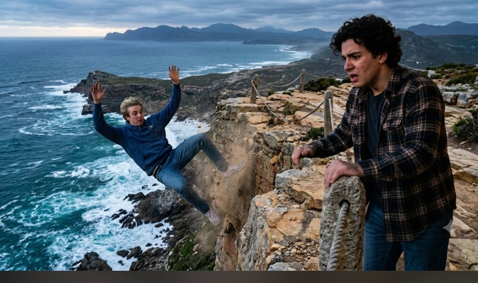 Assistindo queda de amigo