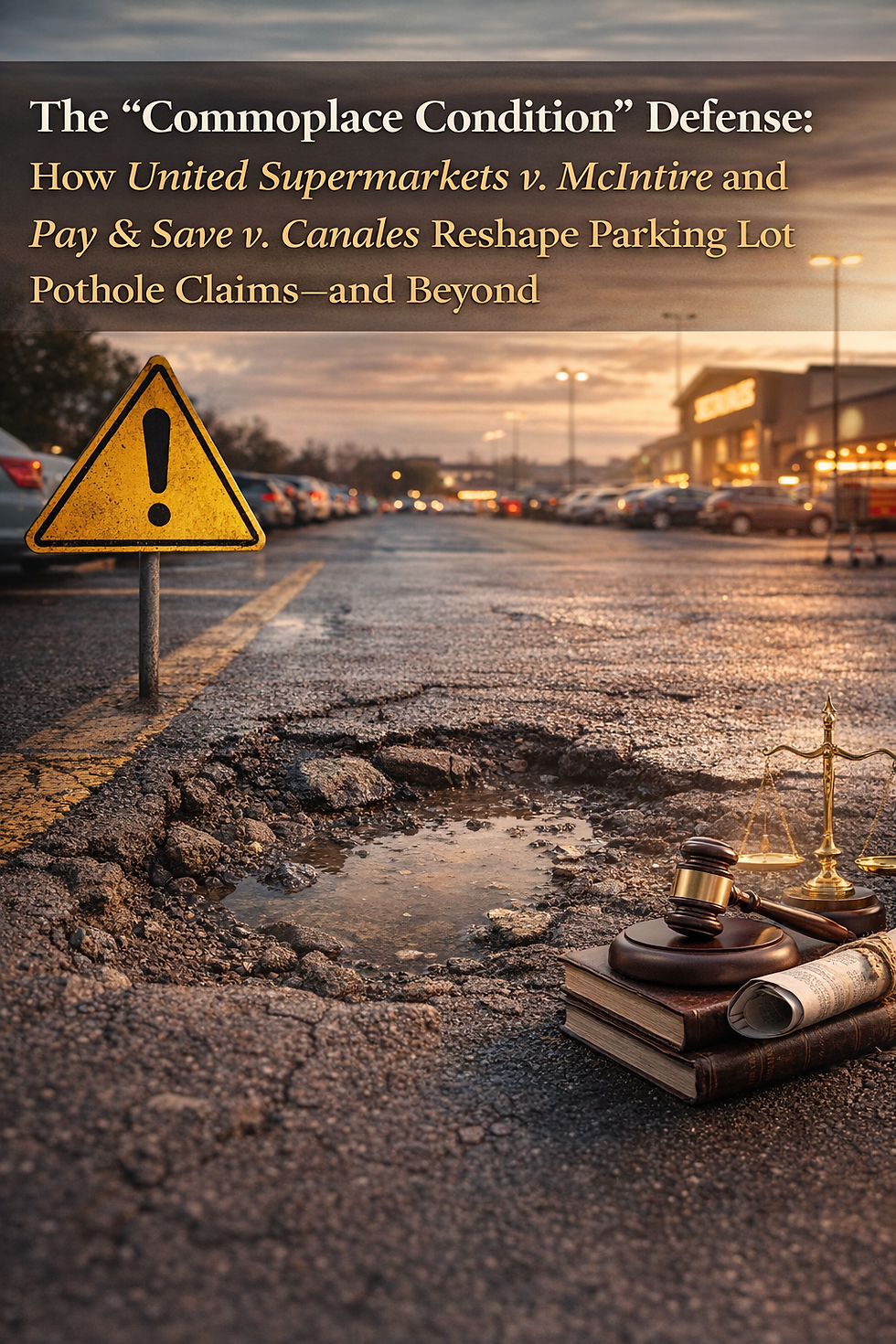 The “Commonplace Condition” Doctrine in Texas: How McIntire and Canales Reshape Parking Lot Pothole Claims and Beyond
