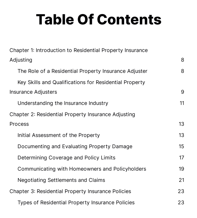 Ebook: Insider Secrets to Property Adjusters