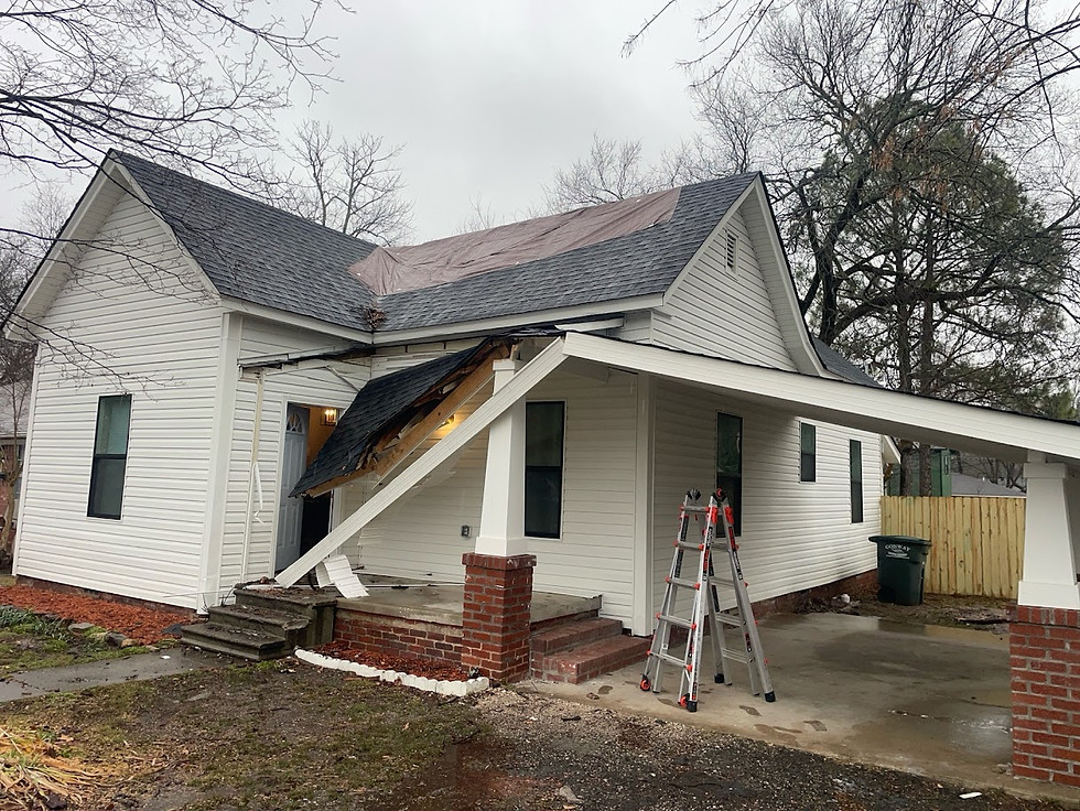 Wind Damaged Home