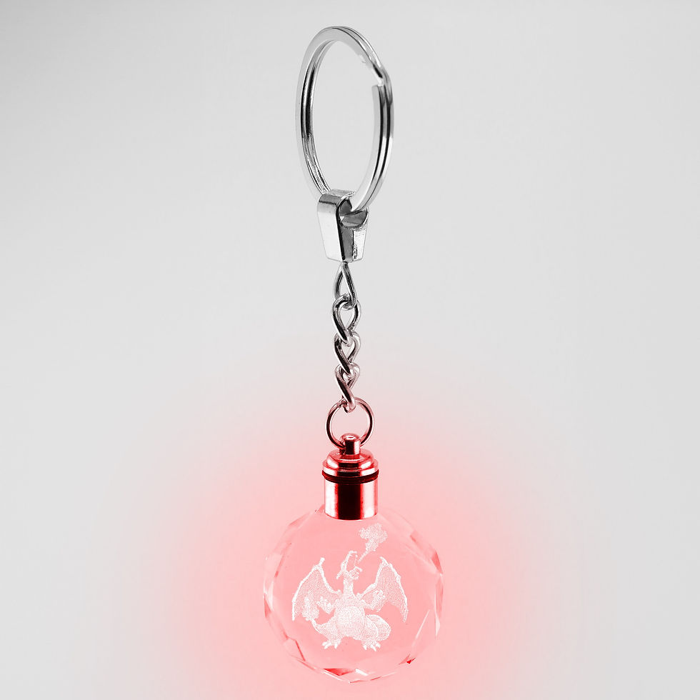 Miniaturbild: Pokemon Glurak Schlüsselanhänger LED Multicolor mit Geschenkbox