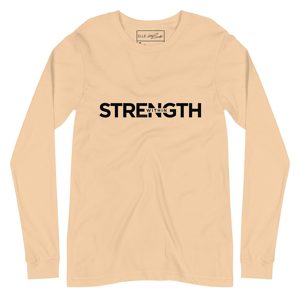 Thumbnail: Strength Within - 2 Corinthians 12:9 - Long Sleeve Tee