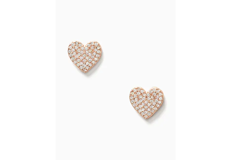 Kate Spade-Yours Truly Pave Heart Studs.webp