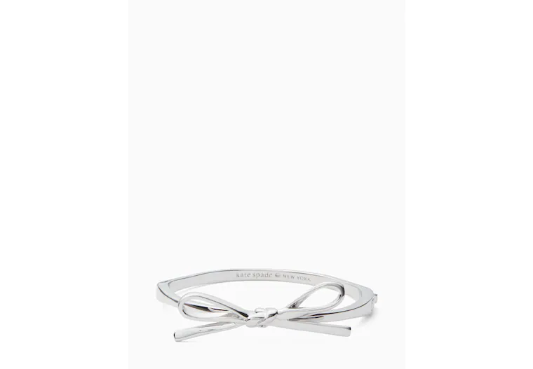 Kate Spade- Skinny Mini Bow Bangle (silver).webp