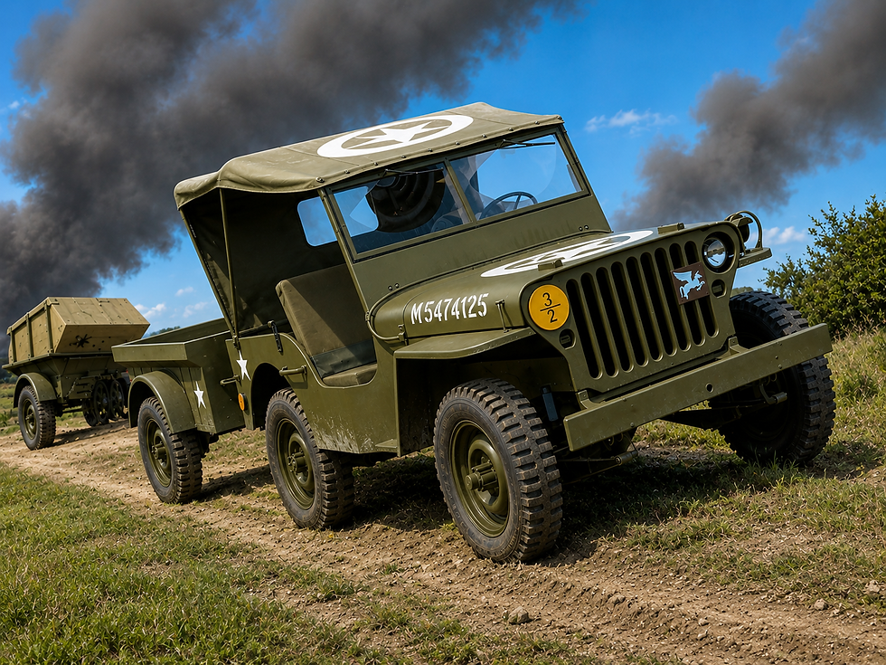 81105 Heller Willys Jeep and Trailer