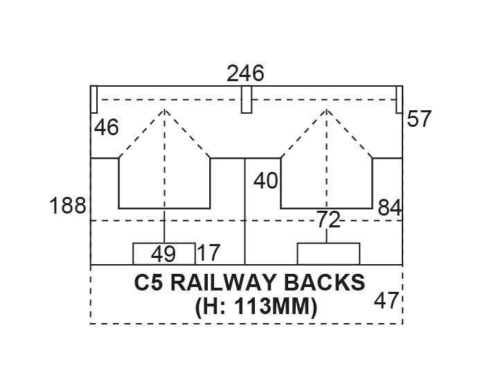 Miniatura: Respaldos de la casa de la terraza de ladrillo rojo