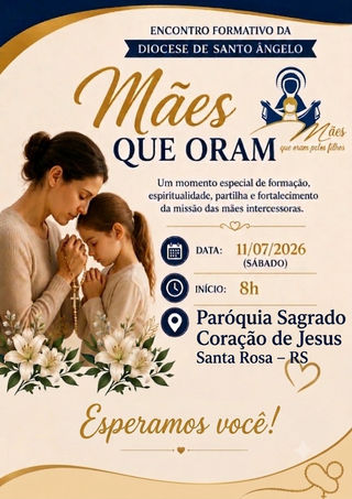 Movimento de Mães que Oram pelos Filhos convida para Encontro Diocesano de Formação