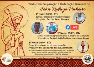 Tríduo preparatório para Ordenação Diaconal