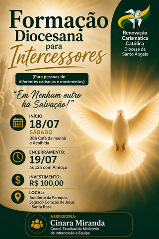 RCC convida para encontro diocesano de formação de intercessores