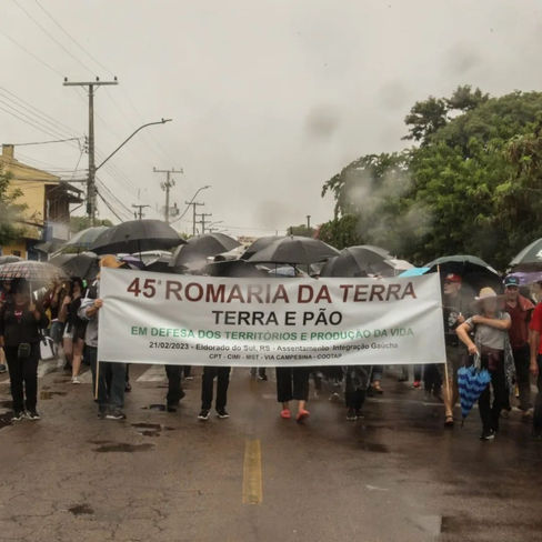 45ª Romaria da Terra reúne mais de 3 mil pessoas em Eldorado do Sul 