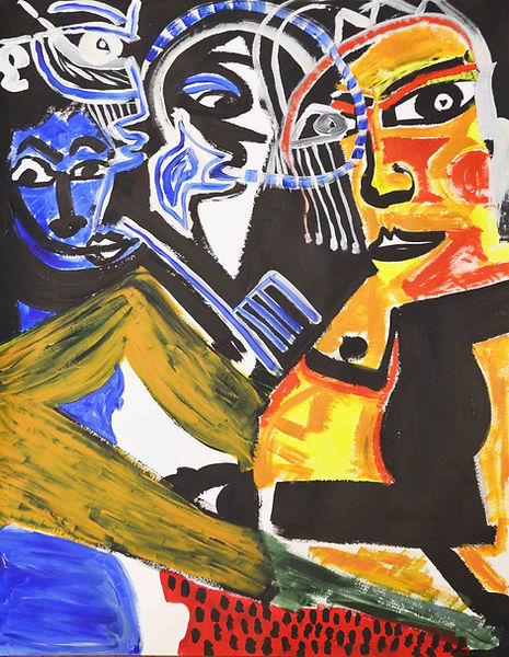 Collection Ensemble painting acrylics figurative expressionism portrait