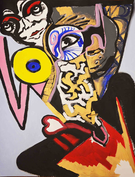 Collection Ensemble painting acrylics figurative expressionism portrait