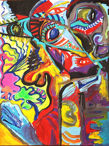 Collection Ensemble painting acrylics figurative expressionism portrait