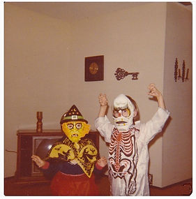 Halloween pose, Circa 1972-77.
