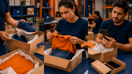 erro na separaçao de produtos sem operador logistico