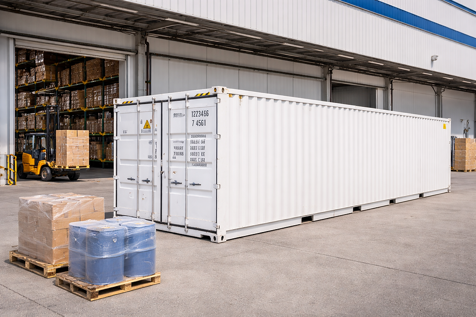 container estacionário em EADI