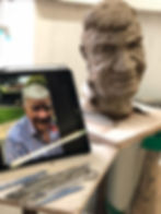 clay portrait sculpture from images.