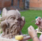clay sculpting Odin