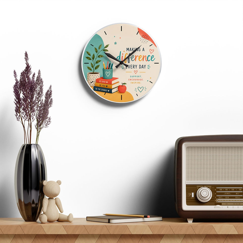 Thumbnail: Acrylic Wall Clock — "Making a Difference Every Day" 