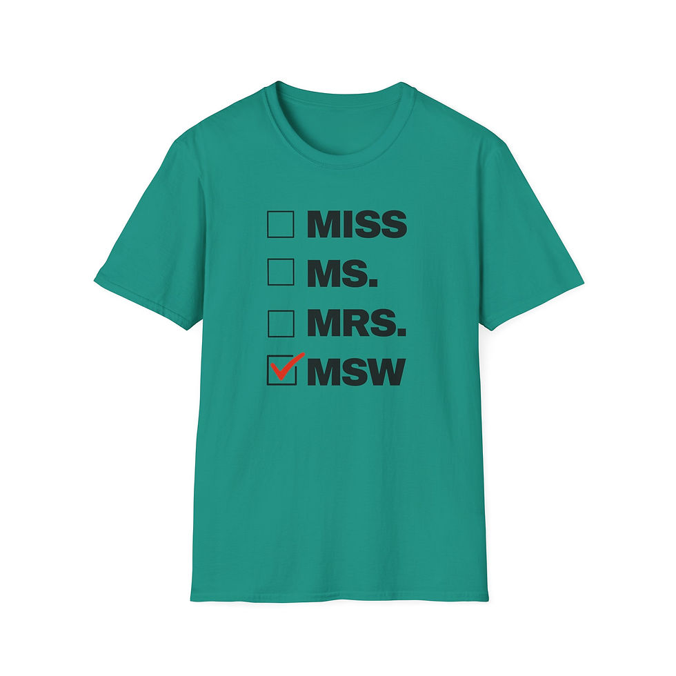 Thumbnail: MSW Checkbox T‑Shirt - "Miss / Ms. / Mrs. / MSW" Social Worker Tee