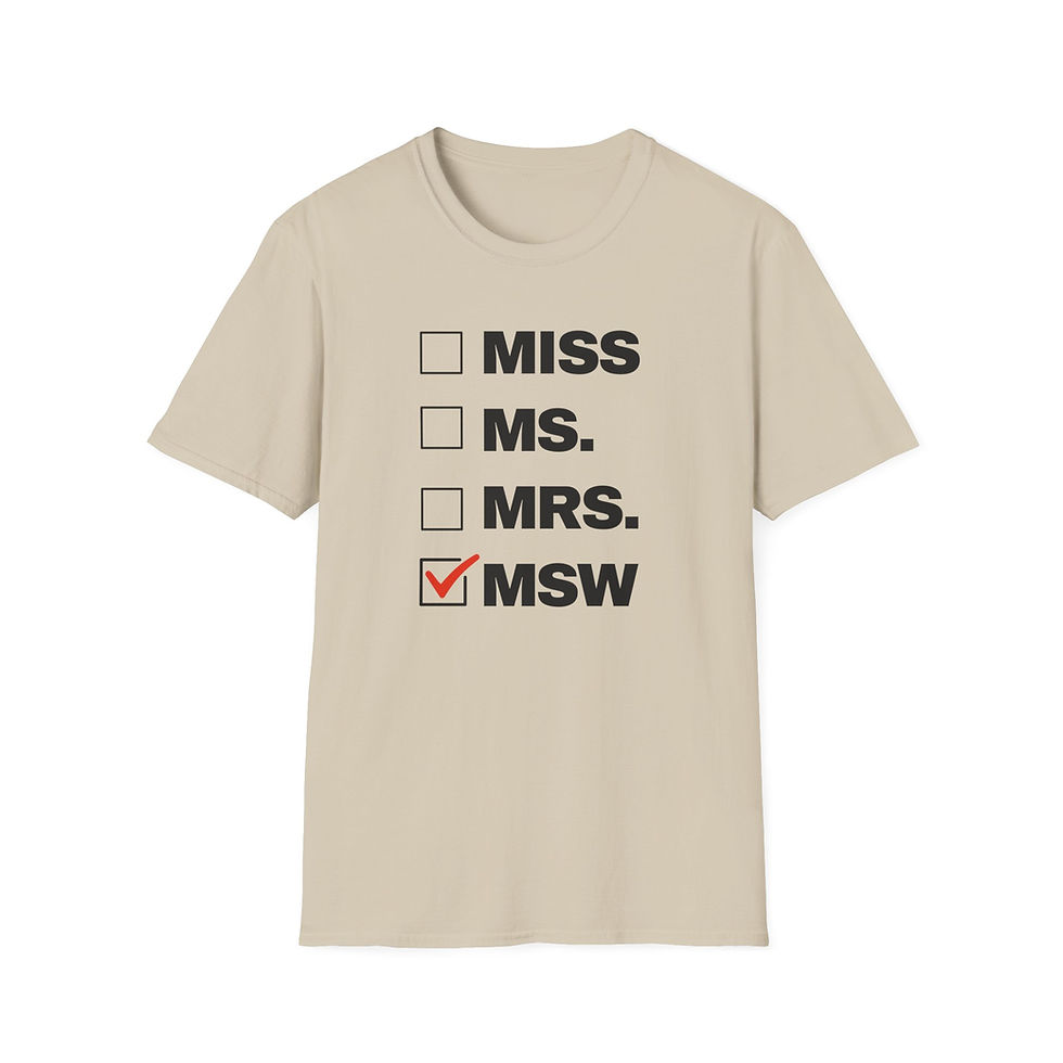 Thumbnail: MSW Checkbox T‑Shirt - "Miss / Ms. / Mrs. / MSW" Social Worker Tee