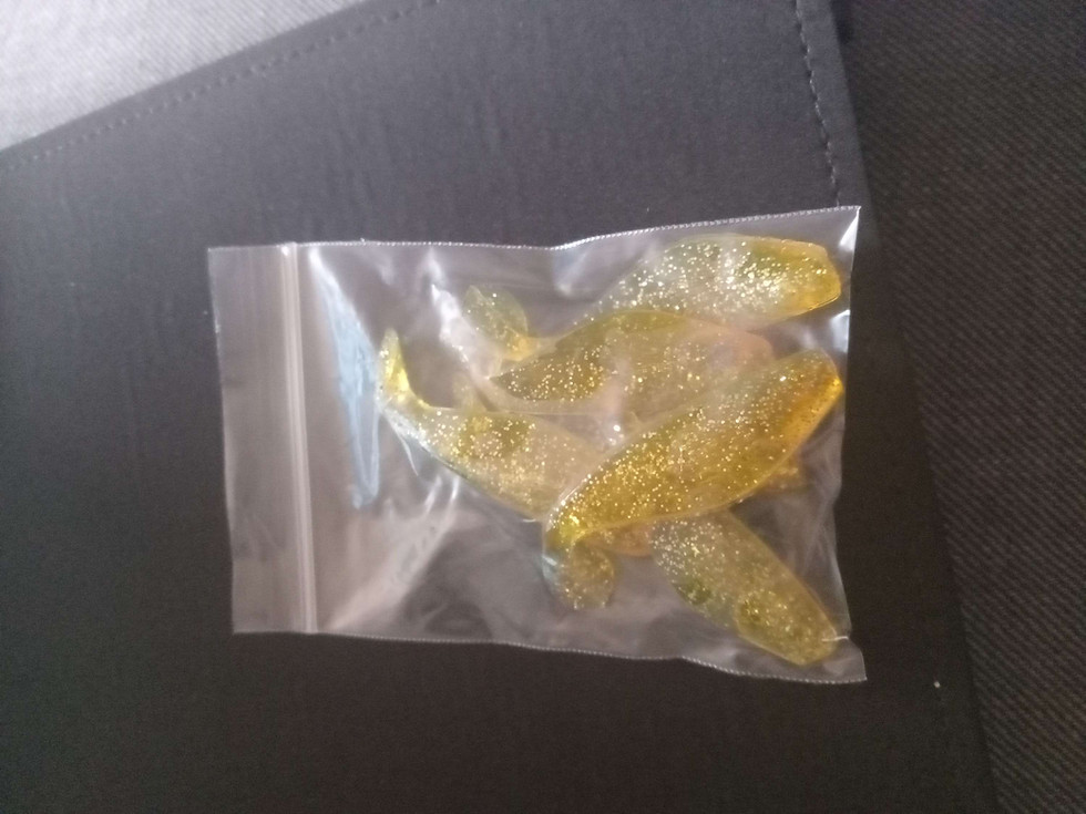 Thumbnail: 6 pack glitter fish with paddle tails 