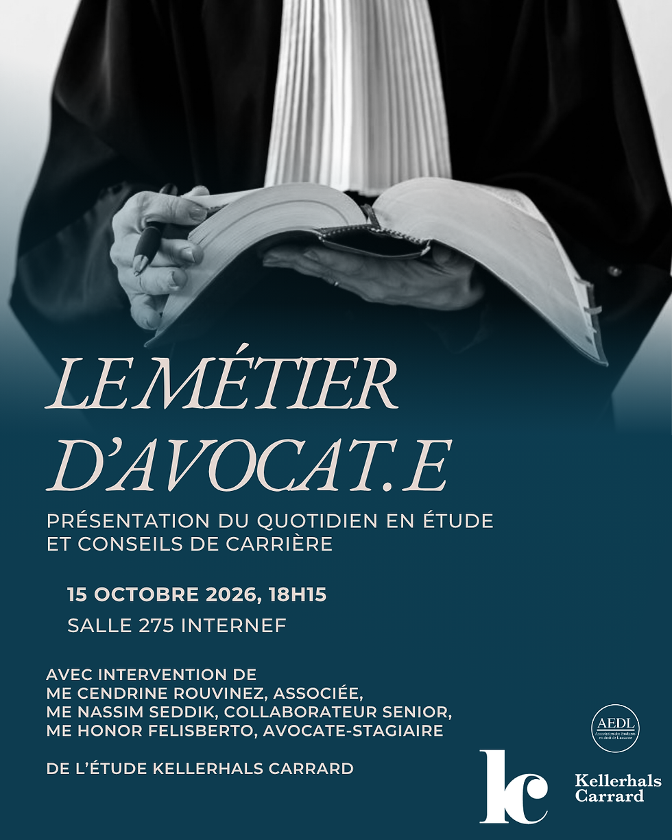 Conférence : Le métier d'avocat·e