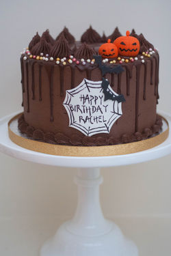 choc orange vegan Halloween cake