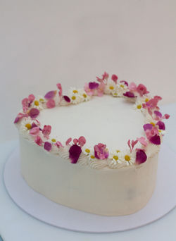 10 inch heart cake pollys petals