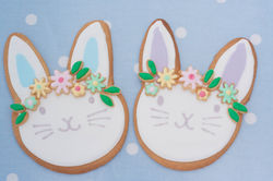 Large Easter bunnies vegan cookies