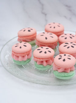 watermelon macarons