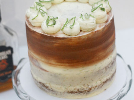 Vegan ginger, rum and lime “dark and stormy” cake