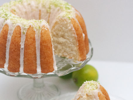 Lime and coconut vegan bundt cake