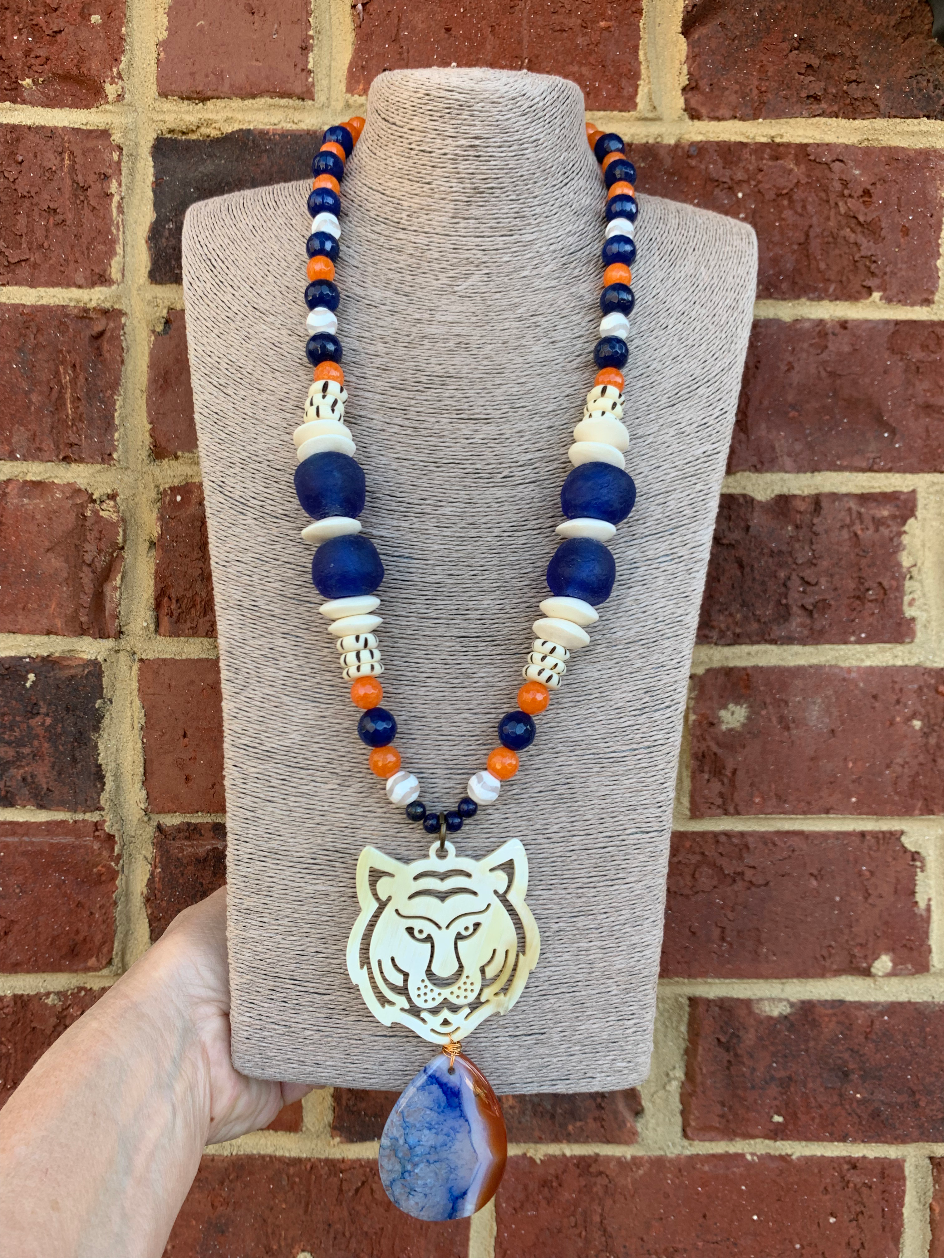 Auburn Tigers (African Trade Beads with Original Tiger)