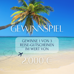 Valentinstags-Gewinnspiel 😍: Gewinne 3x 2.000 EUR TUI Reisegutschein