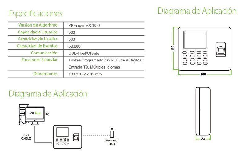 Miniatura: Checador por huella digital Zkteco