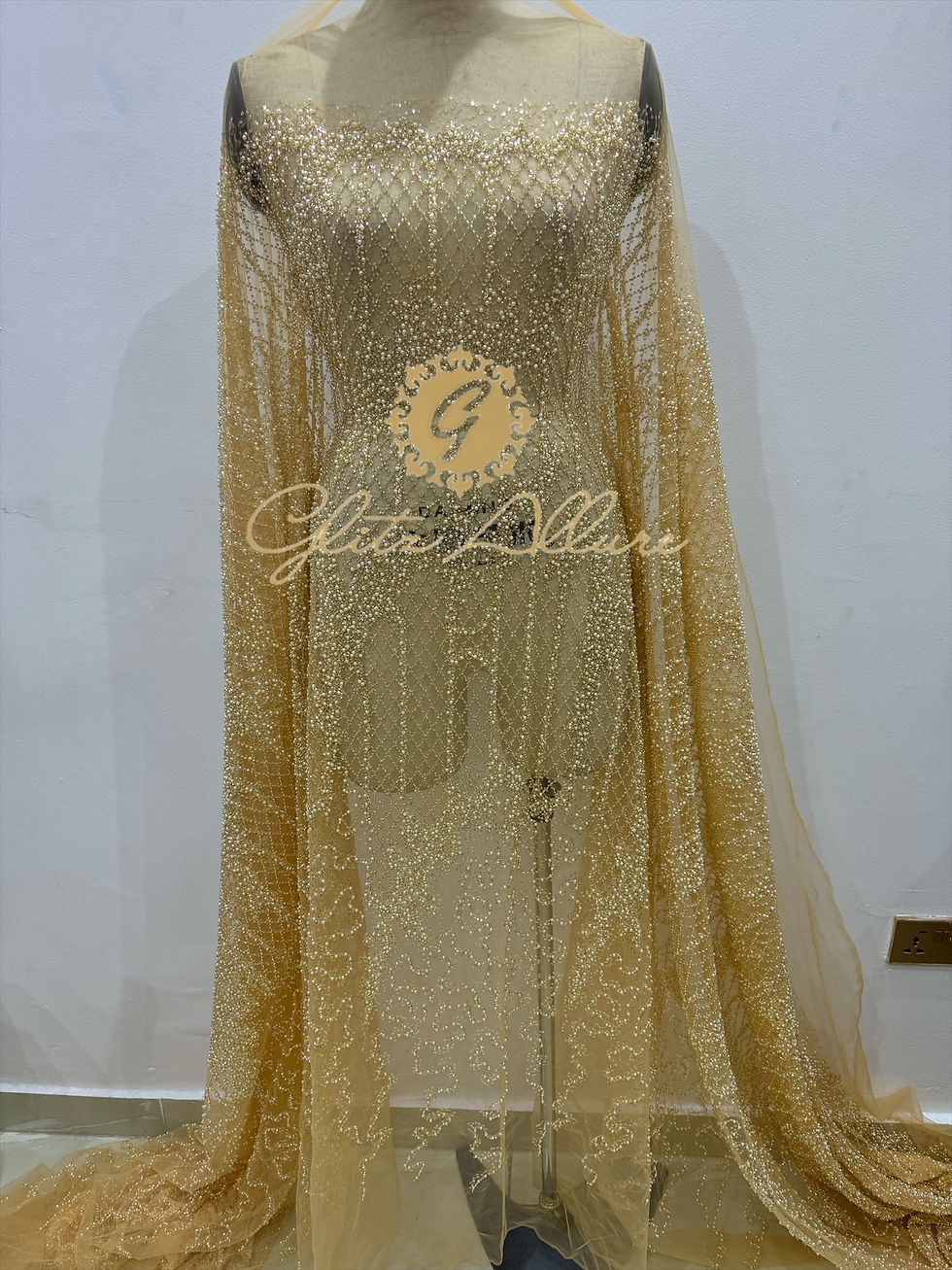 Thumbnail: SMALL DIAMOND BEADED TULLE