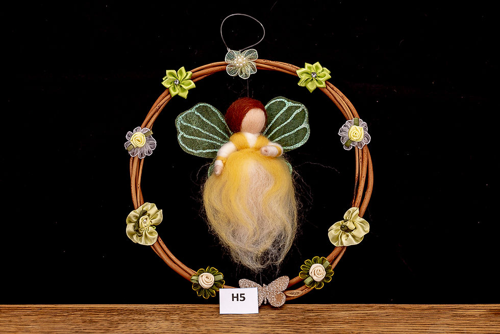 Thumbnail: Waldorf Style Fairy in a Willow Ring