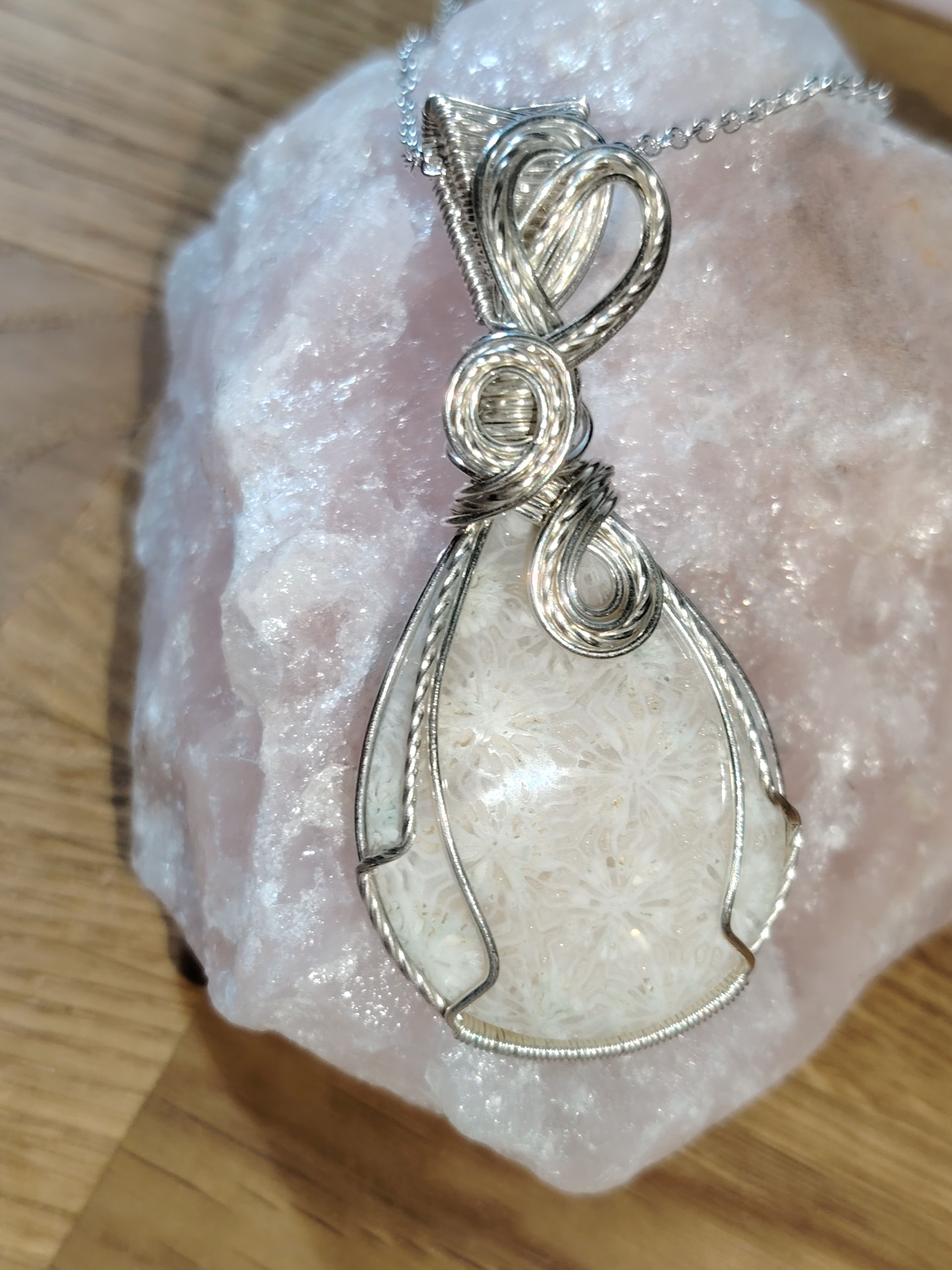 Coralis Fossil Coral Pendant | Earth Connection & Ancestral Wisdom 