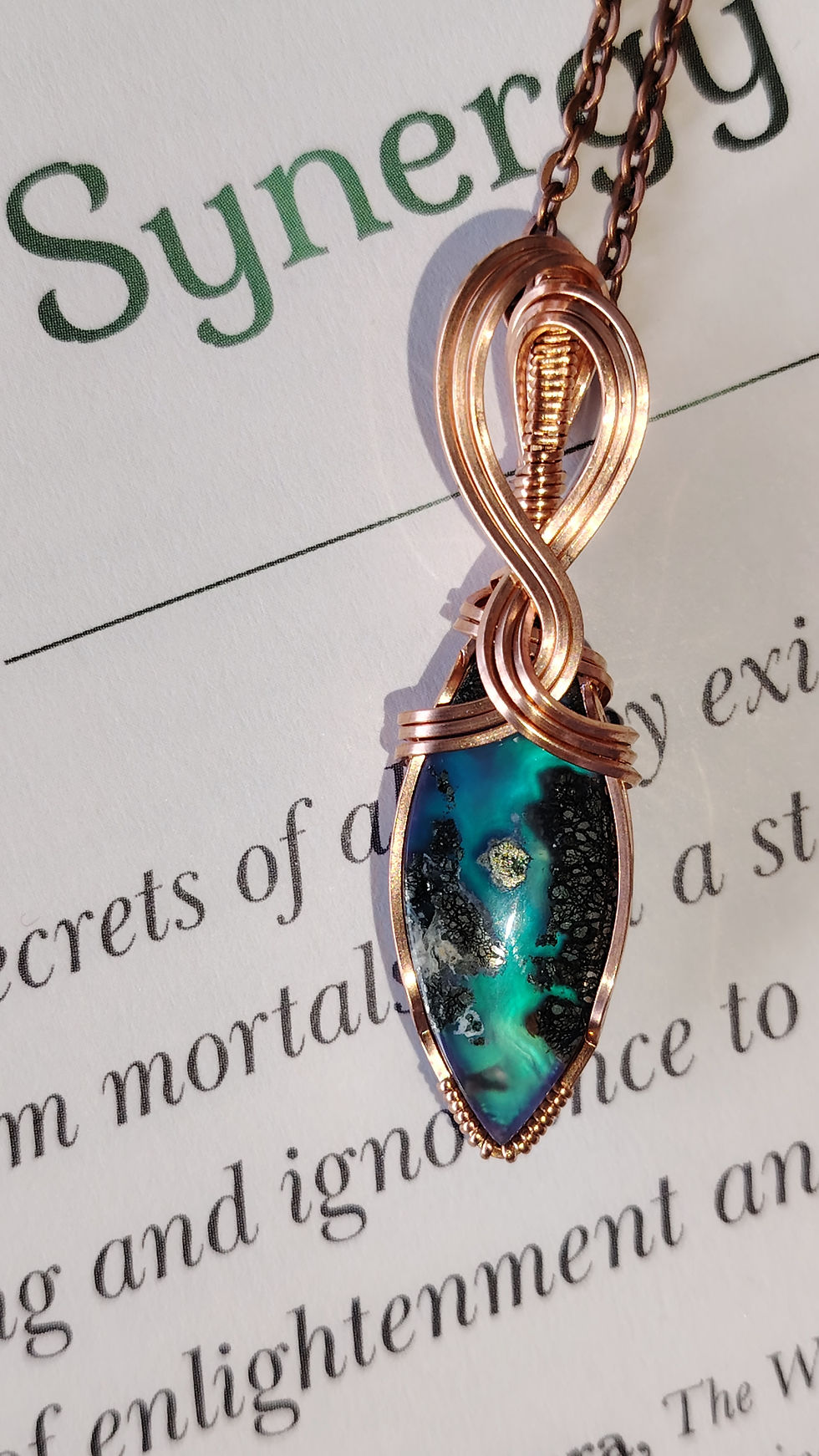 Thumbnail: Azurielle — Marcasite Doublet Pendant | Bare Copper | One of a Kind