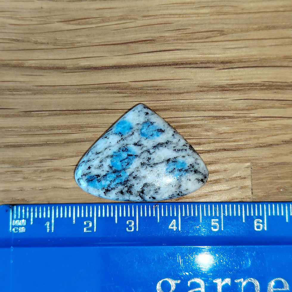 Thumbnail: K2 Jasper Cabochon | Natural K2 Stone | Azurite in Granite | Wire Wrapping Cab 