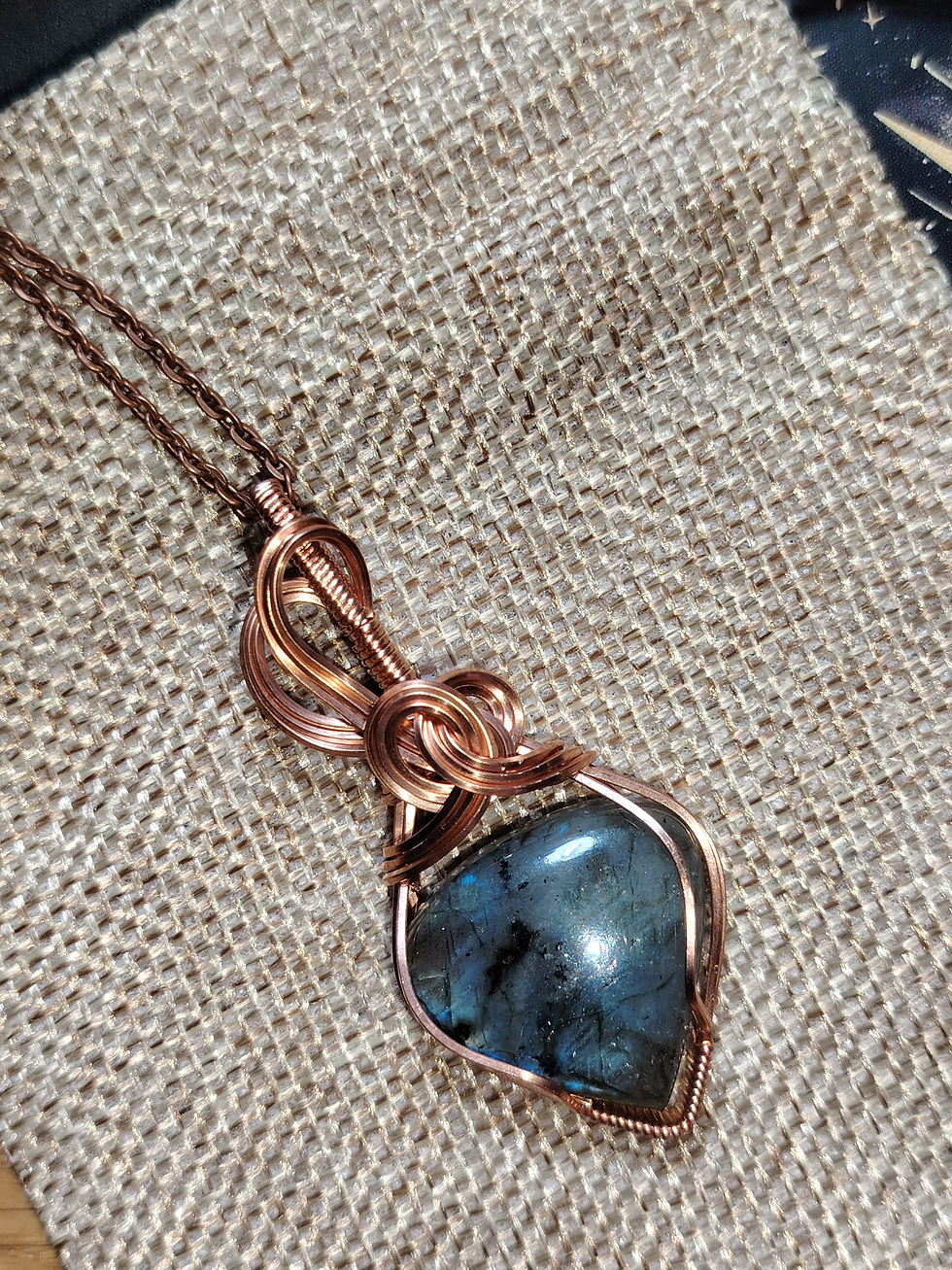 Thumbnail: Edge of Twilight – Labradorite Copper Pendant | Intuition & Mystery Crystal Jewe
