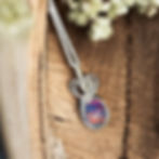 Thumbnail: Nebyra | Aurora Opal Pendant | Silver Filled Copper Wire Necklace | One of a Kin
