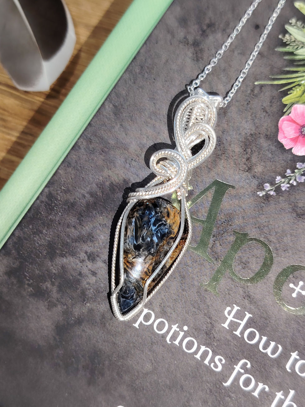 Thumbnail: Nightscript – Pietersite Pendant for Shadow Wisdom & Transformation