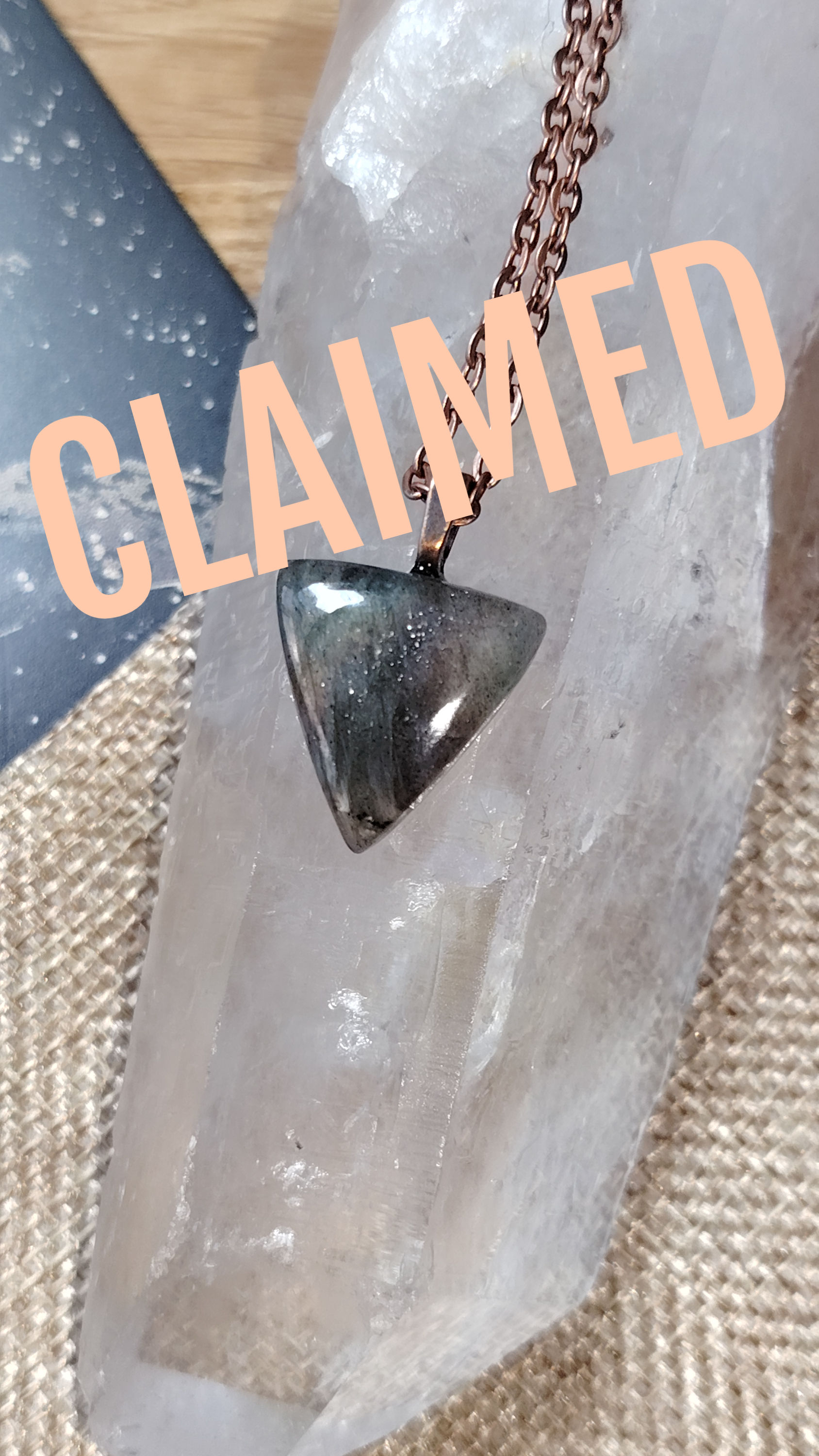 Hushed Glow Labradorite Pendant | Subtle Flash Labradorite Necklace | Untethered