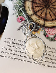 Goddess Moon face pendant