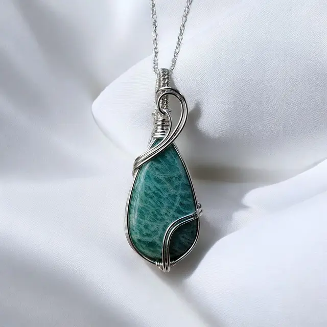 Feminara Amazonite Pendant – Goddess Rooted Collection
