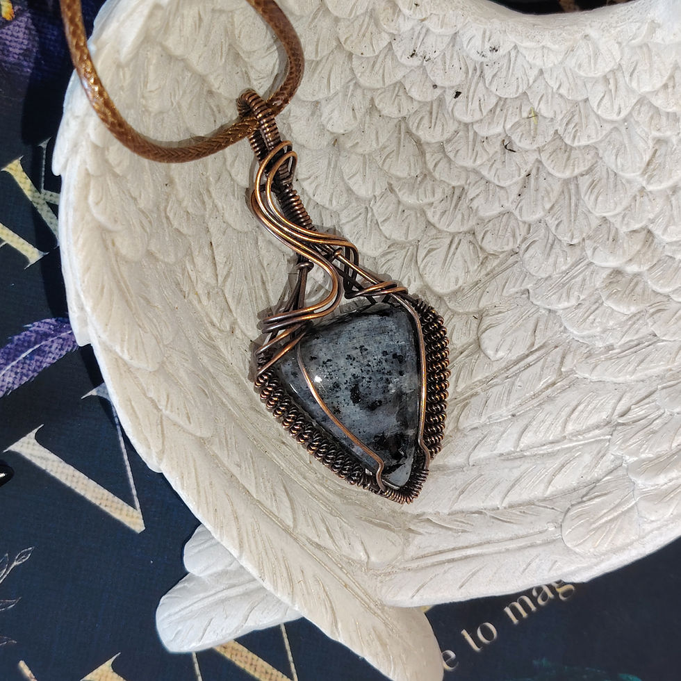 Thumbnail: Lavafall | Lavakite Pendant | Oxidised Copper Necklace | One of a Kind